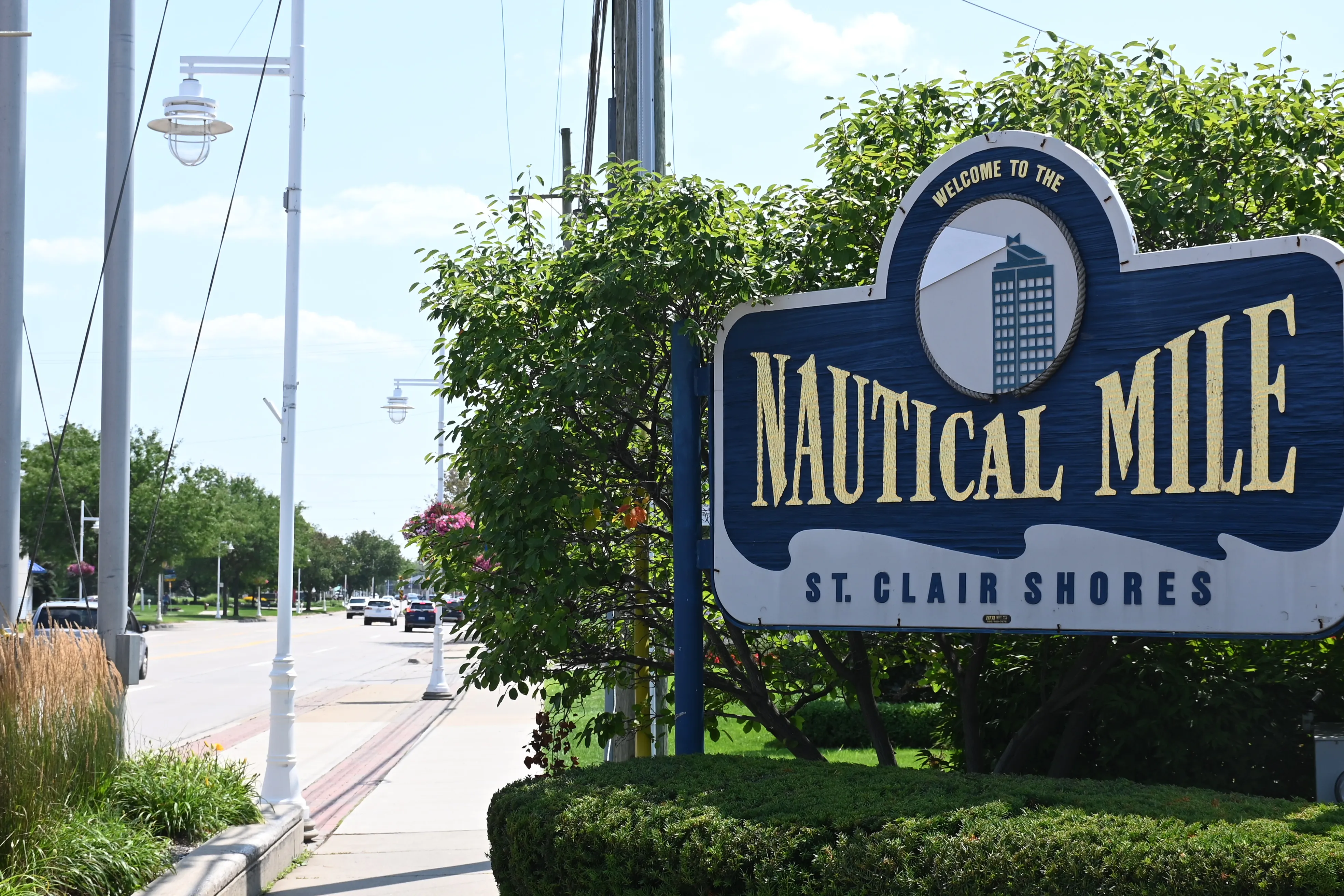Canal-front homes along the water in St. Clair Shores, Michigan